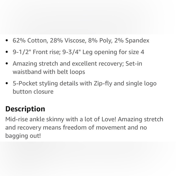 Liverpool Women's Abby Ankle Skinny Size 4/27 Bright White - Picture 7 of 10